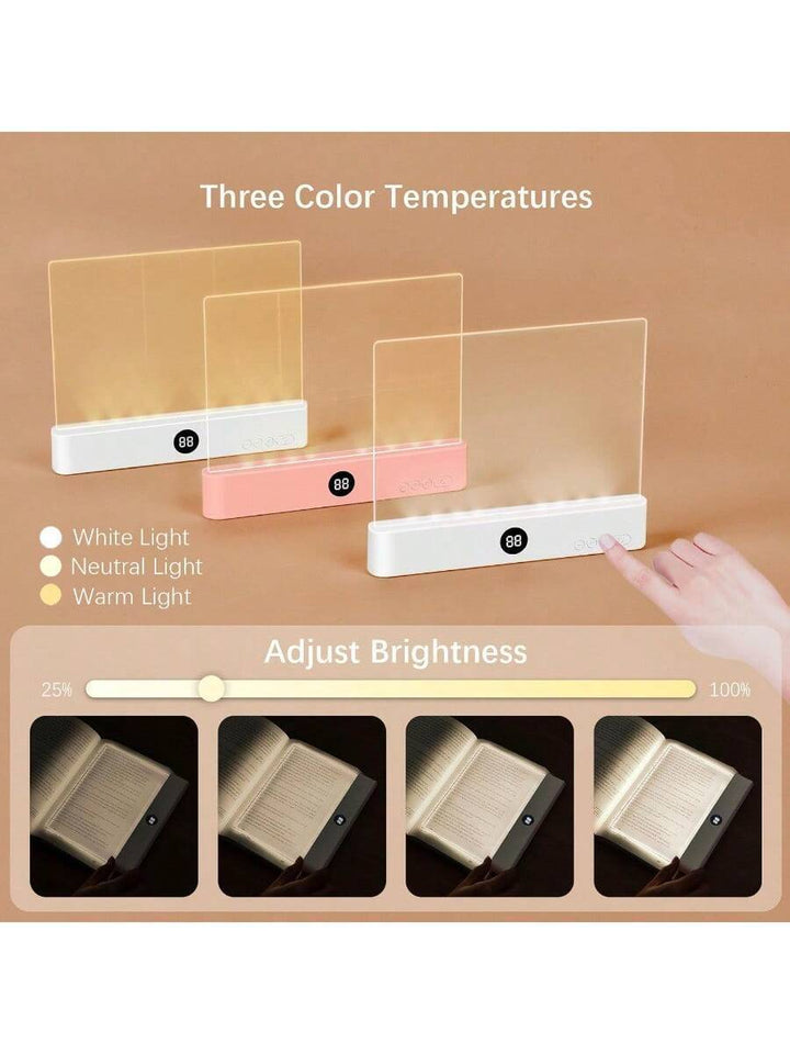 2-in-1 LED Boeklamp & Nachtlampje Oogvriendelijk Leeslicht, USB-Oplaadbaar