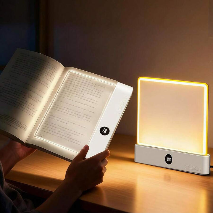 2-in-1 LED Boeklamp & Nachtlampje Oogvriendelijk Leeslicht, USB-Oplaadbaar