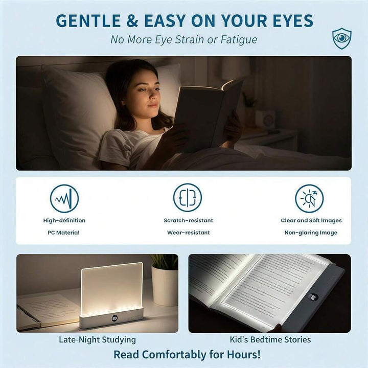2-in-1 LED Boeklamp & Nachtlampje Oogvriendelijk Leeslicht, USB-Oplaadbaar