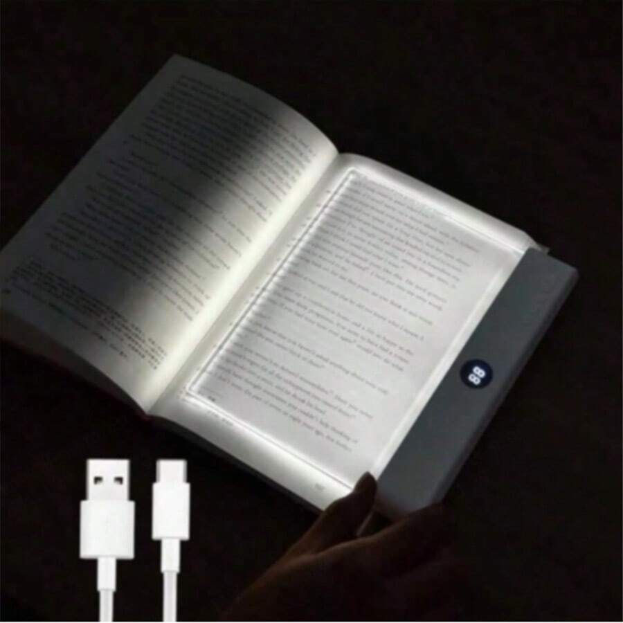2-in-1 LED Boeklamp & Nachtlampje Oogvriendelijk Leeslicht, USB-Oplaadbaar